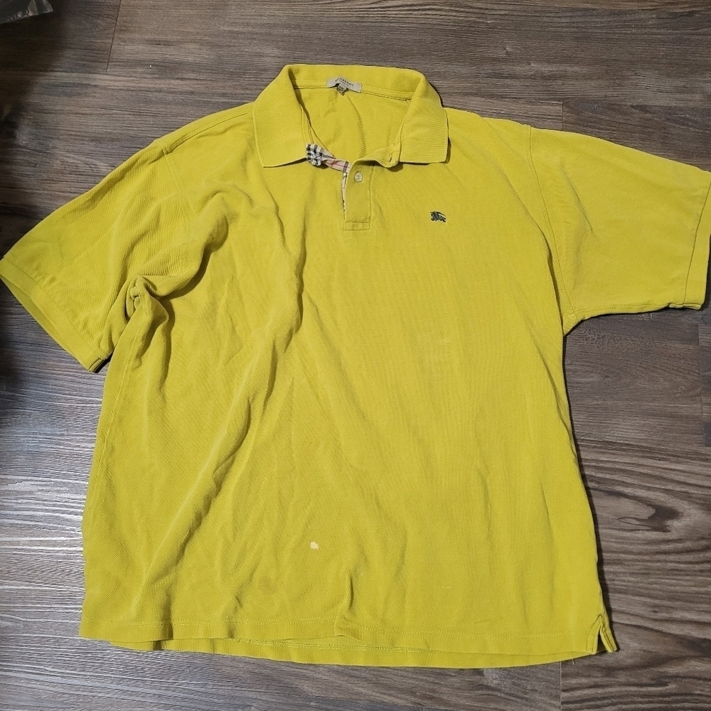 Burberry Mens polo Shirt *flaw Great For Upcycling XXL